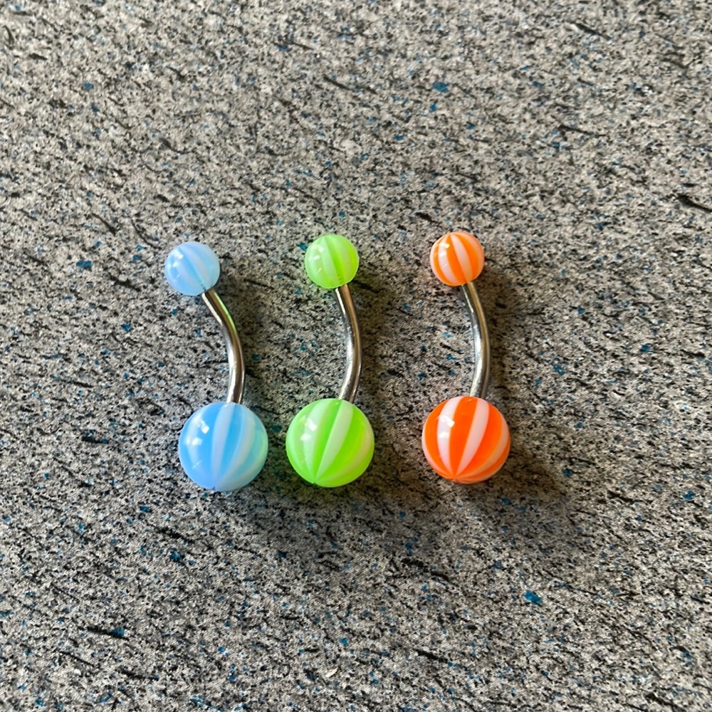 3 Pack of Body Candy Belly Button Rings